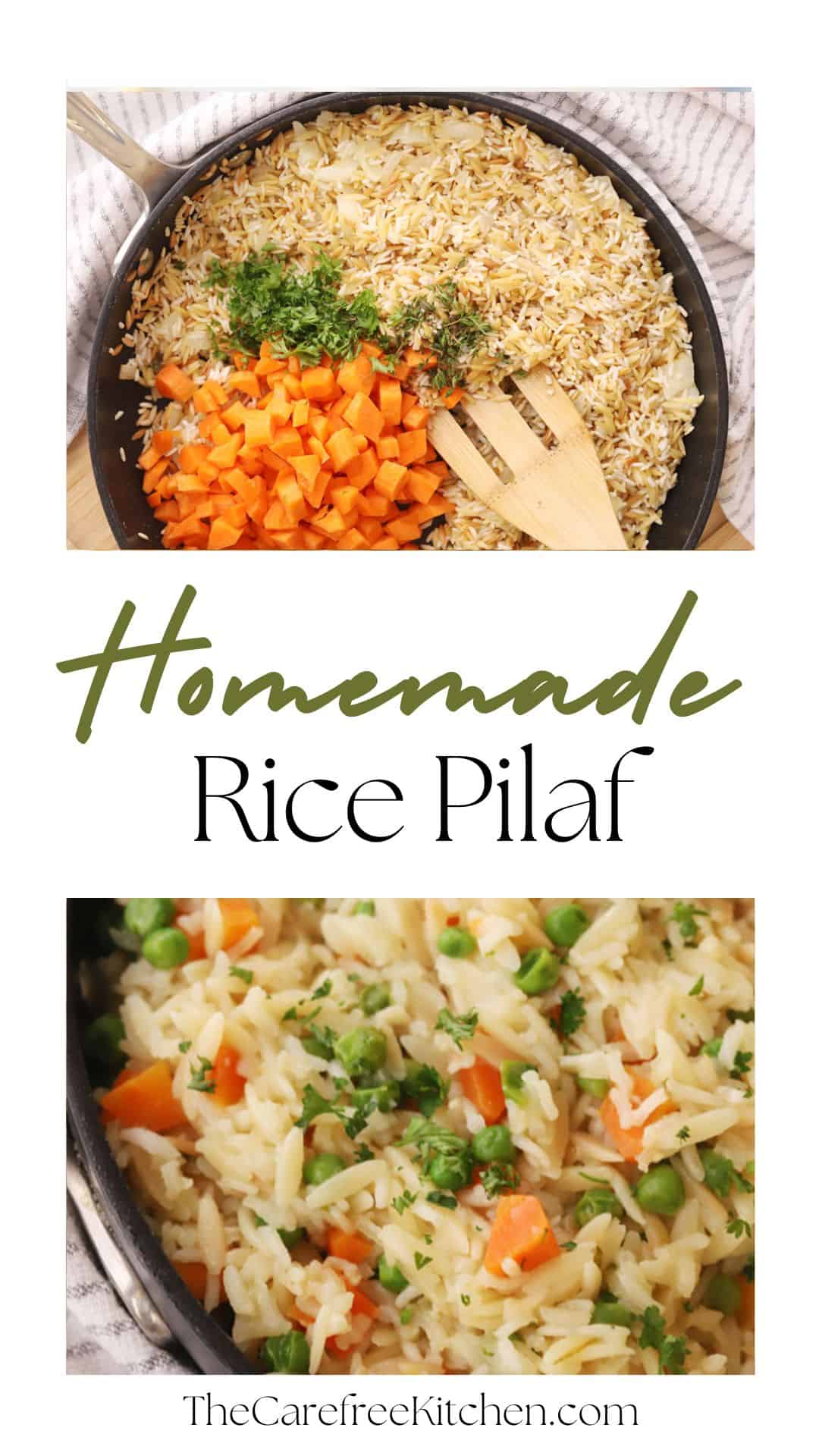 Homemade Rice Pilaf With Orzo The Carefree Kitchen   Homemade Rice Pilaf Pin 1 