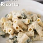 Lemon Ricotta Pasta. easy pasta dinner recipe, quick dinner idea.