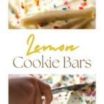 How to make the best Lemon Sugar Cookie Bars; easy party dessert recipe