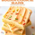 How to make the best ever Orange Dreamsicle Sugar Cookie Bars