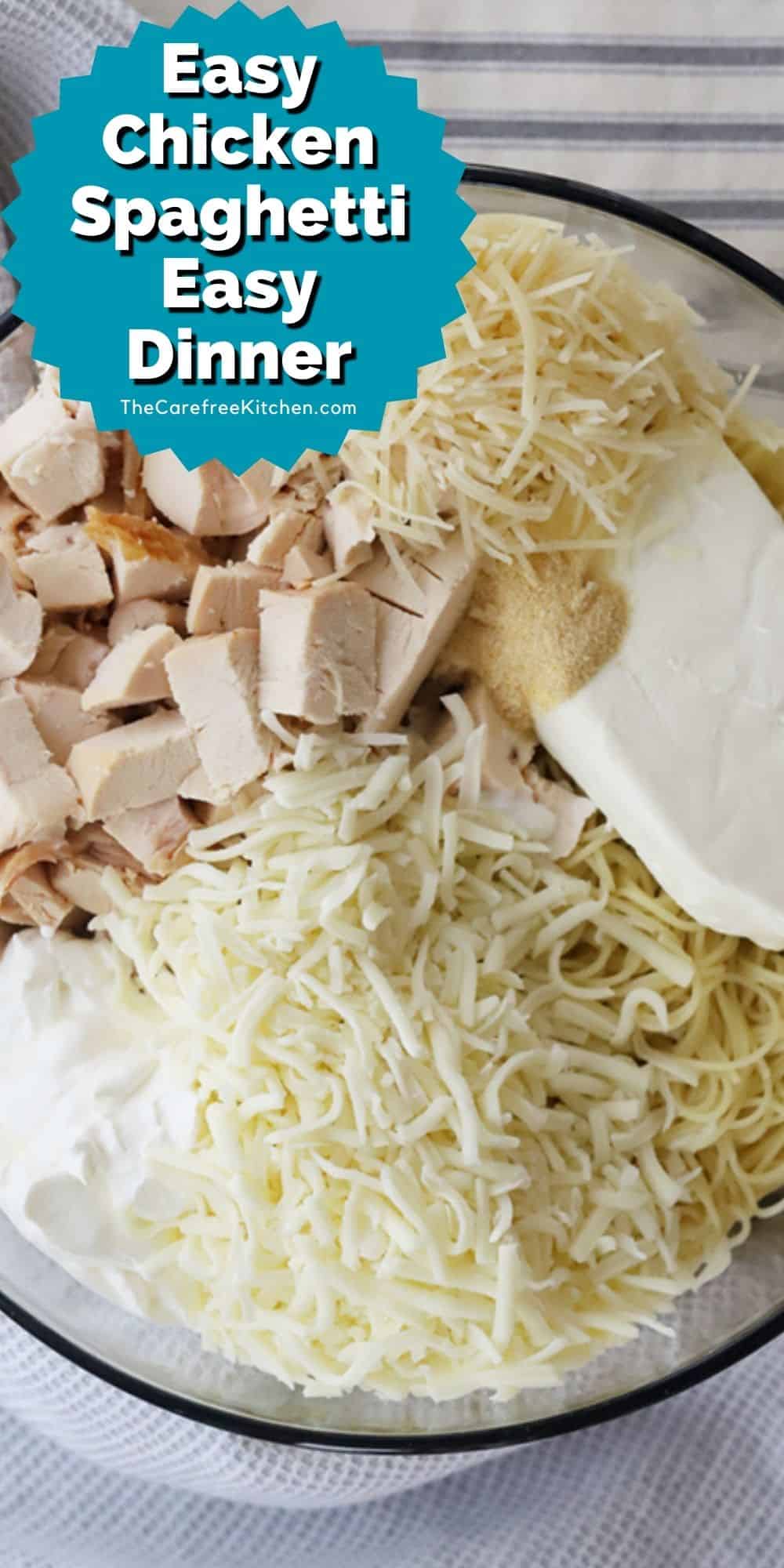 Chicken Spaghetti With Cream Cheese - The Carefree Kitchen