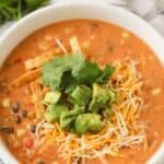 how to make the best Chicken Taco Soup recipe with rotisserie chicken.