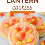 Jack O' Lantern Cookies; halloween sugar cookie recipe with candy corn
