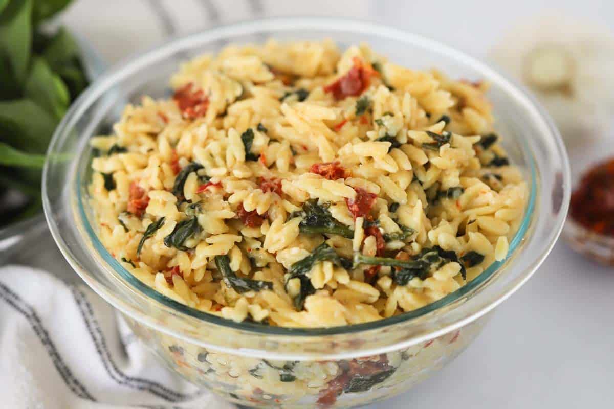 Creamy Tuscan Orzo - The Carefree Kitchen
