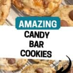 how to make Candy Bar Cookies, leftover halloween candy cookies recipe