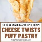 how to make cheese twists with puff pastry, cheesy puff pastry recipe.