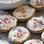 eggnog cookies with eggnog buttercream frosting