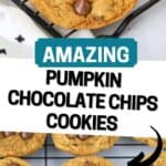 how to make the best pumpkin chocolate chips cookies recipe, easy pumpkin cookies, fall cookie