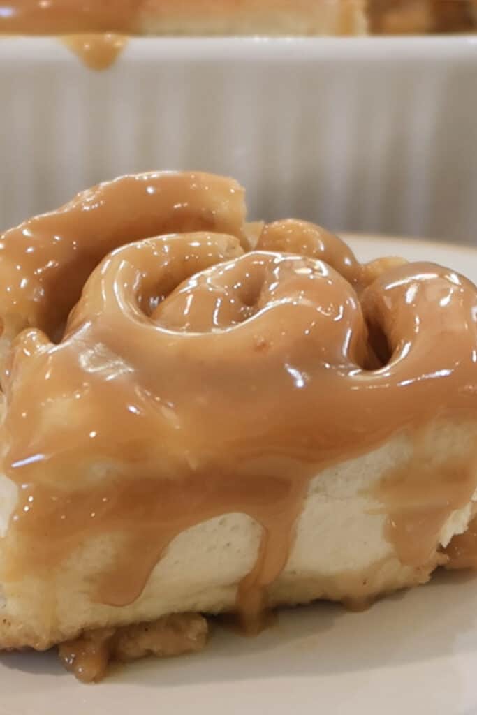 caramel Cinnamon Rolls with caramel Topping.
