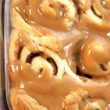 Caramel cinnamon rolls.