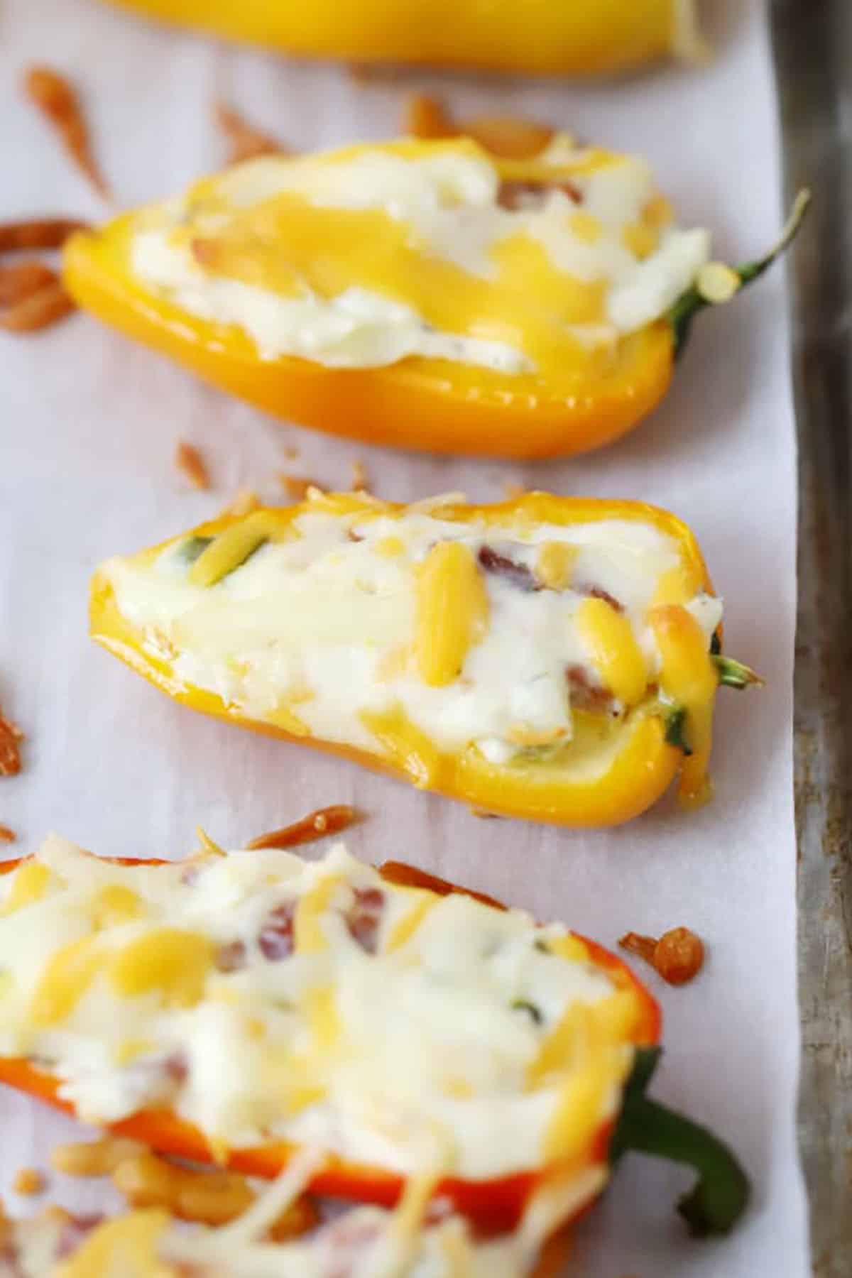 Cream Cheese Stuffed Bell Peppers - The Carefree Kitchen