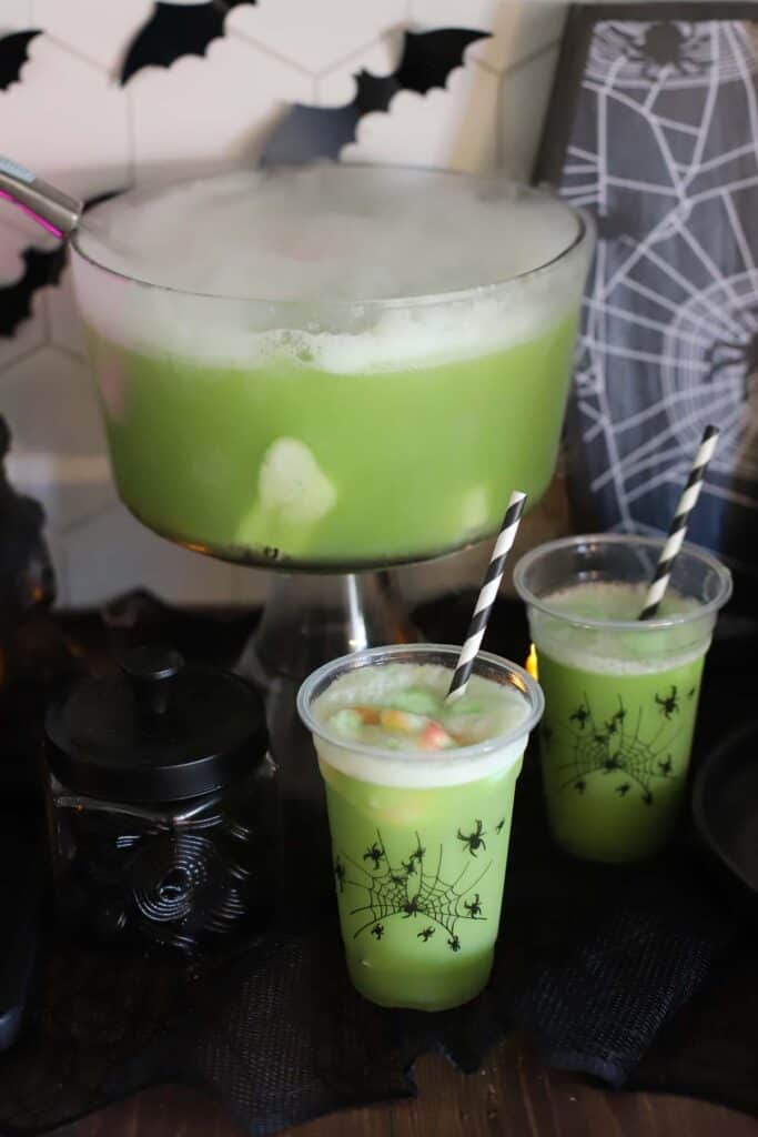 One of the best Halloween punch recipes, this Green Halloween Punch is perfect for Halloween parties.