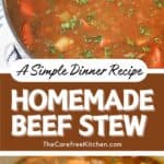 how to make a simple homemade beef stew dinner recipe