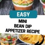 Mini Bean Dip, easy appetizer recipe, individual bean dip