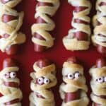 spooky Mummy Hotdogs, halloween recipe.