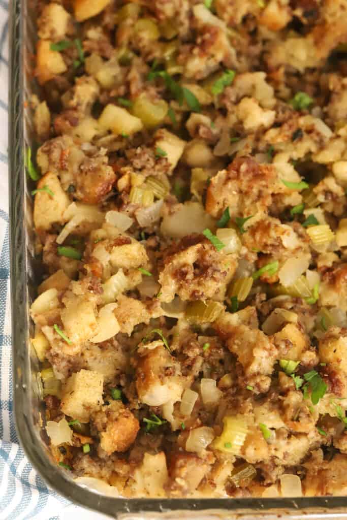 Best Sausage And Apple Stuffing - The Carefree Kitchen