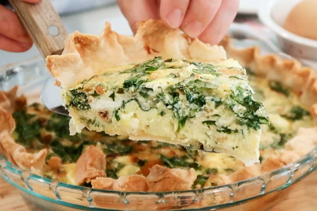 Spinach Feta Quiche Recipe The Carefree Kitchen   Spinach And Feta Quiche B 