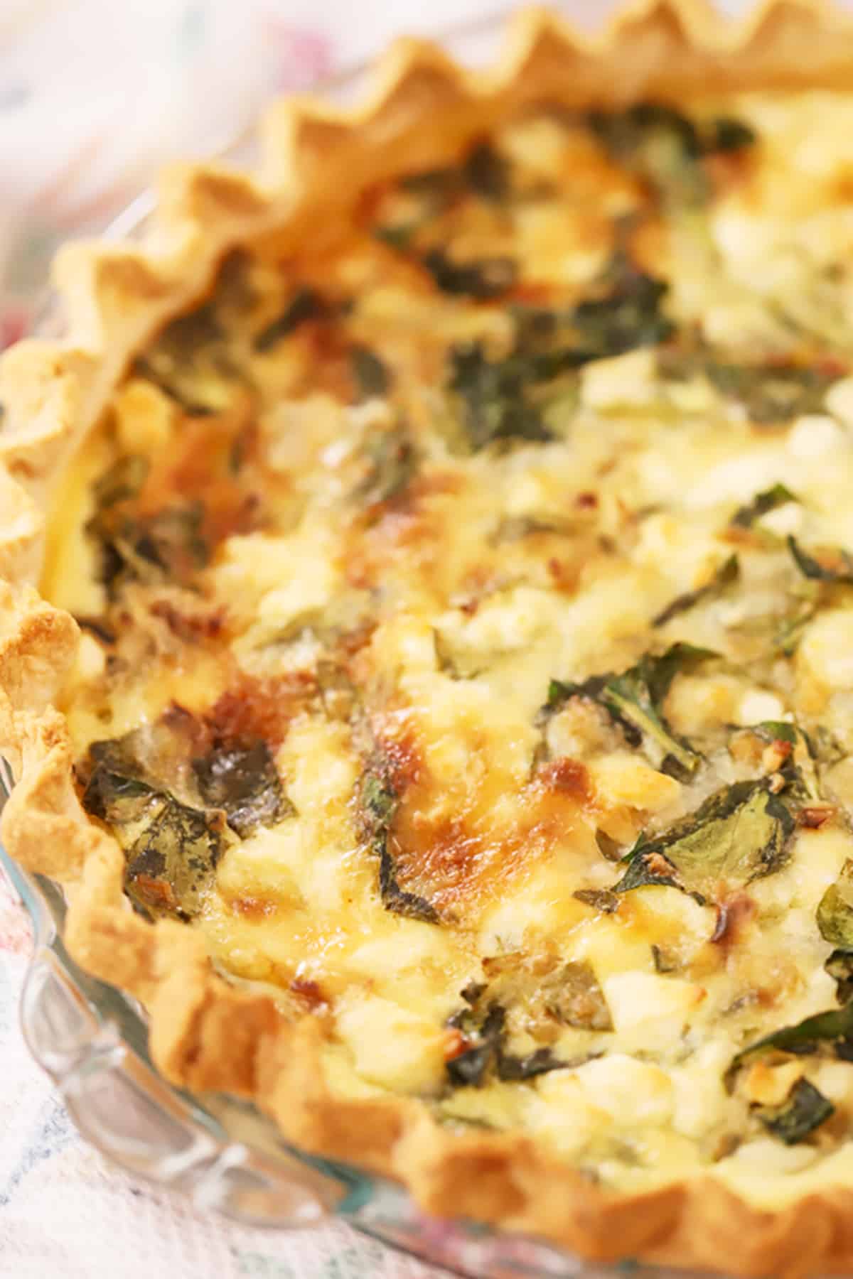 Spinach and Feta Quiche Recipe - The Carefree Kitchen