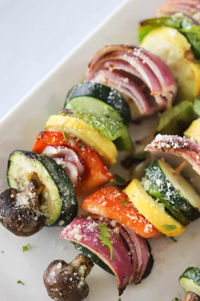 how to make the best vegetable kabob recipe. grilled veggie kabobs.