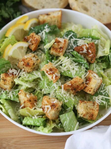 how to make the best homemade caesar salad recipe.