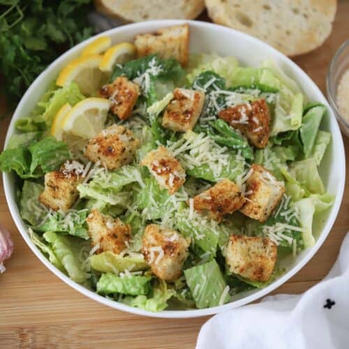 how to make the best homemade caesar salad recipe.