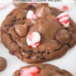 how to make christmas cookies, chocolate candy cane chocolate chip cookie recipe.