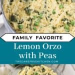 how to make lemon orzo with peas side dish recipe.