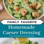how to make homemade Caeser Dressing recipe, easy salad dressing recipe.