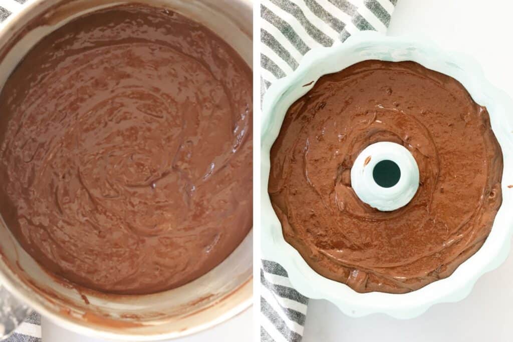 How to make chocolate bundt cake with filling, and coconut filling for cake. 
