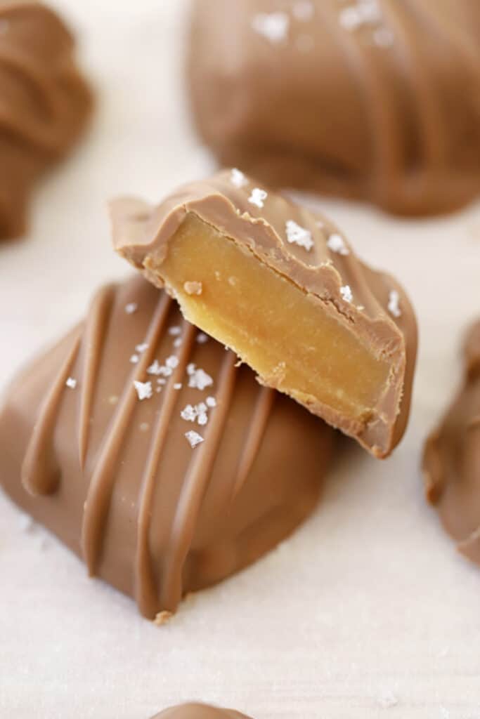 how to make homemade candy with chocolate and caramel.