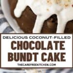 How to make delicious coconut-filled chocolate bundt cake