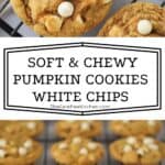 easy to make Pumpkin Cookies with White Chocolate Chips