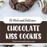how to make chocolate kiss cookies, easy christmas cookie recipe.