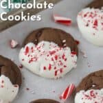 easy, Dipped Peppermint Chocolate Cookies, christmas cookies