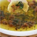 Olive Oil Dip For Bread recipe with caramelized garlic