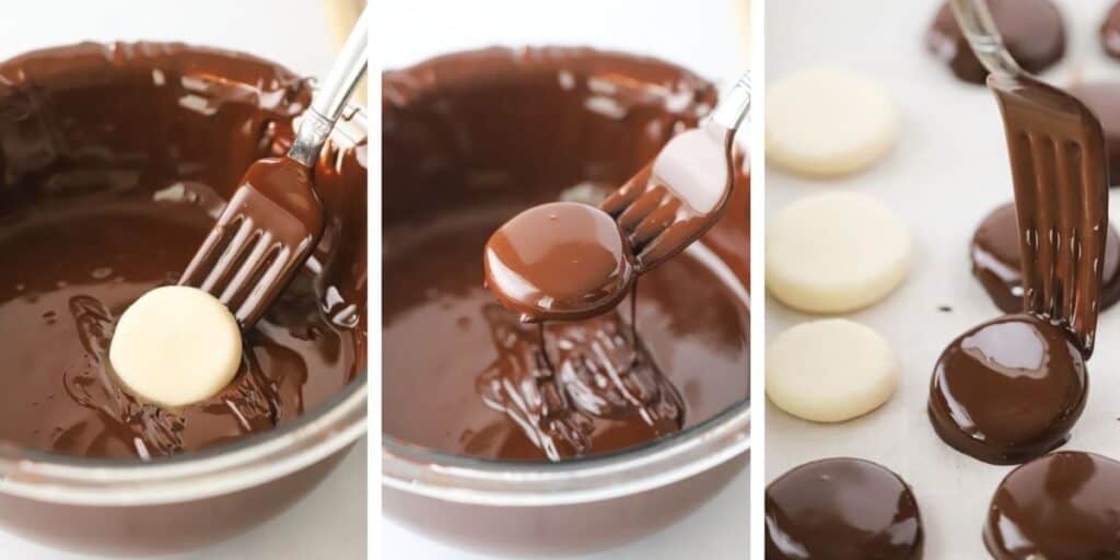 How to dip peppermint patties, chocolate coated peppermint candy recipe.