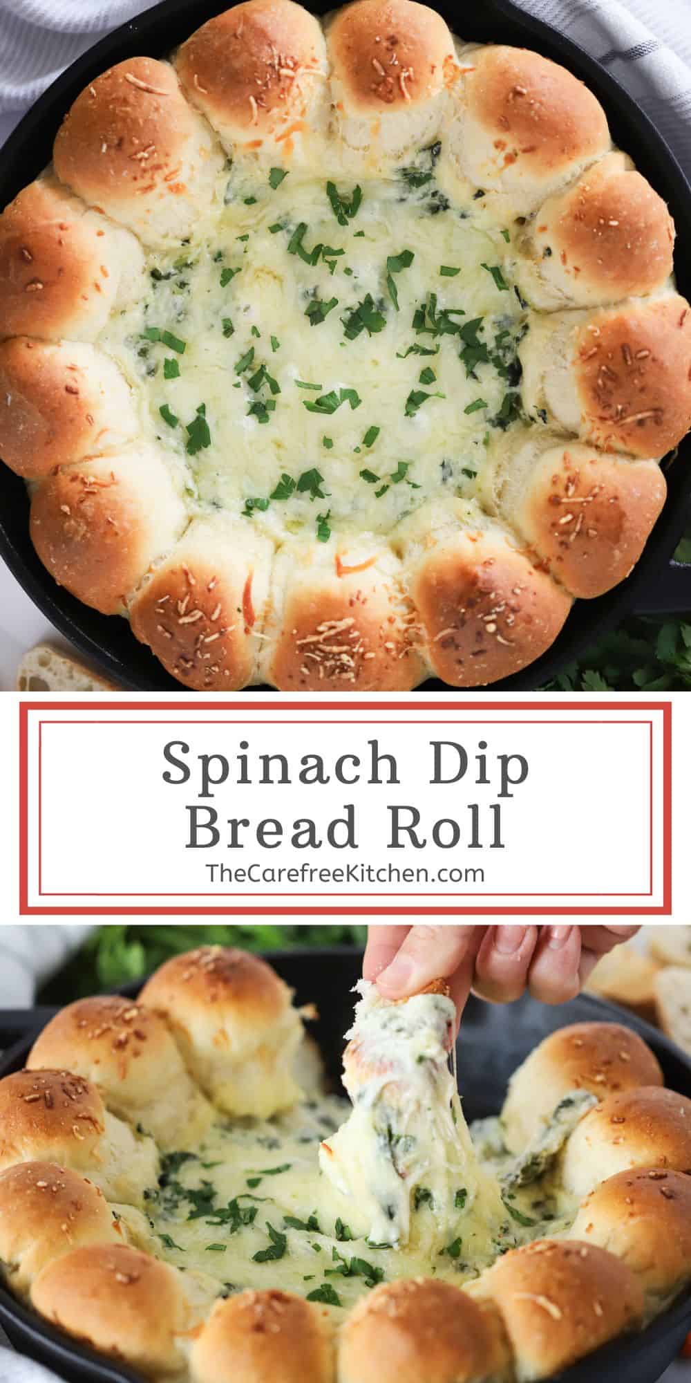 Spinach Dip Bread Ring - The Carefree Kitchen