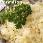 how to make easy rice side dish recipe, garlic parmesan rice recipe.
