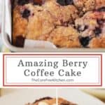 how to make berry coffee cake, easy sweet cake brunch recipe.