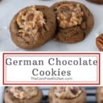 how to make german chocolate Cookies, chewy chocolate coconut cookie recipe.