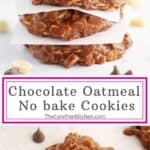 How to make chocolate No bake cookies, easy oatmeal no bake cookie recipe.