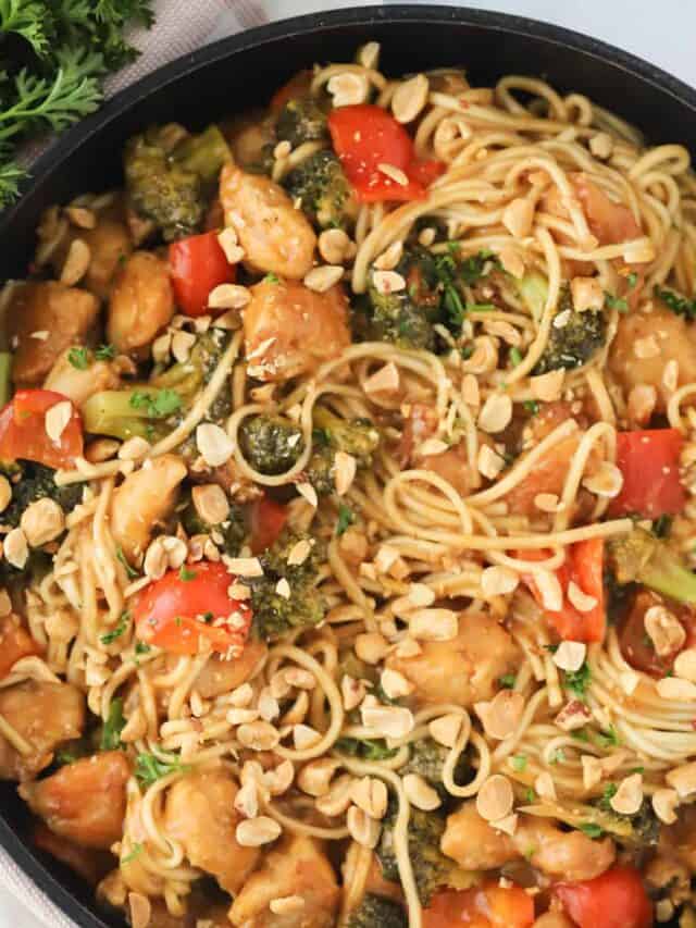 Spicy Peanut Chicken And Noodles Story