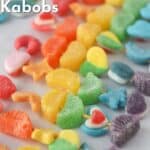 how to make candy kabobs.