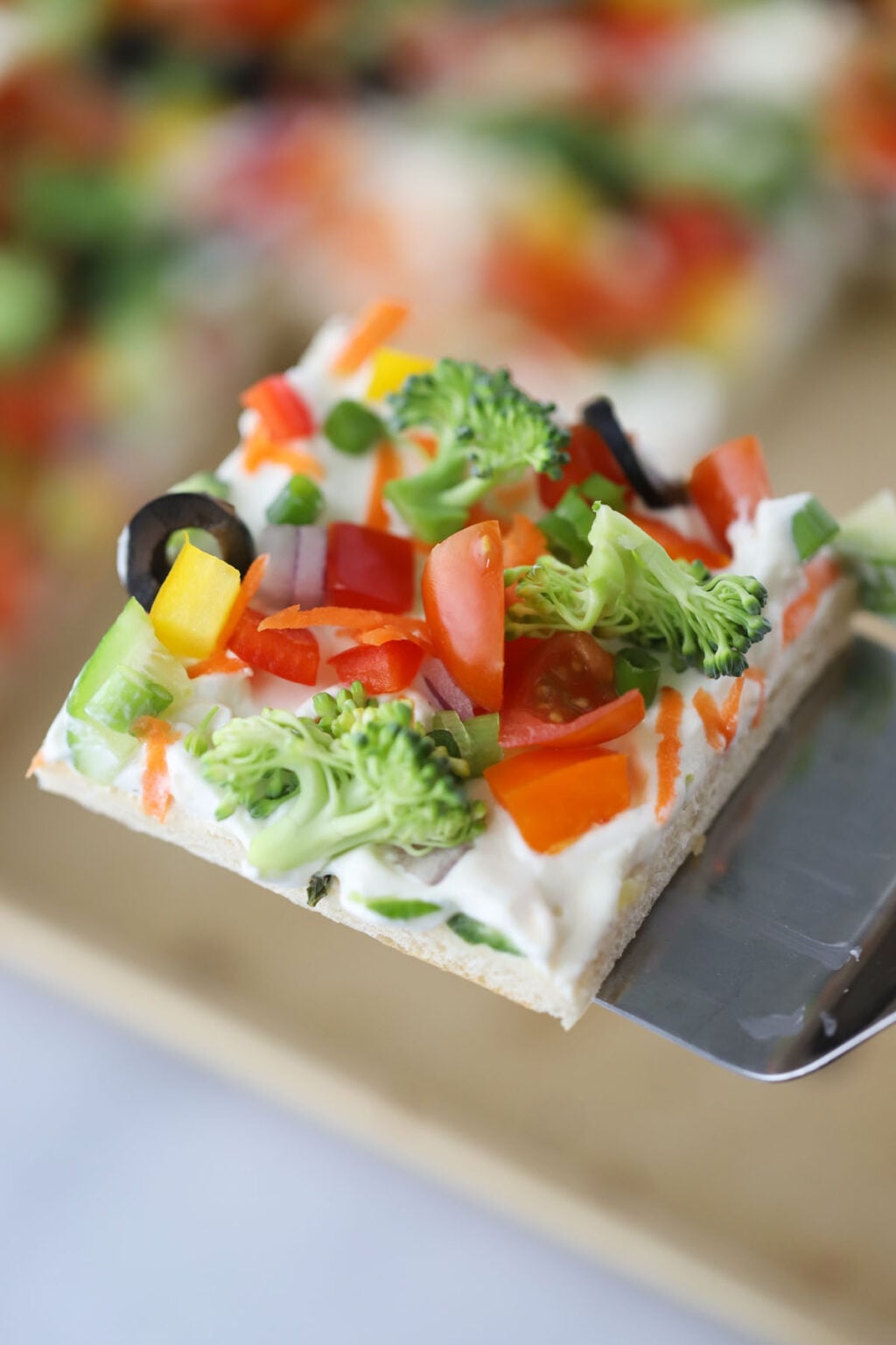 Crescent Roll Veggie Pizza The Carefree Kitchen crescent-roll-veggie-pizza-the-carefree-kitchen
