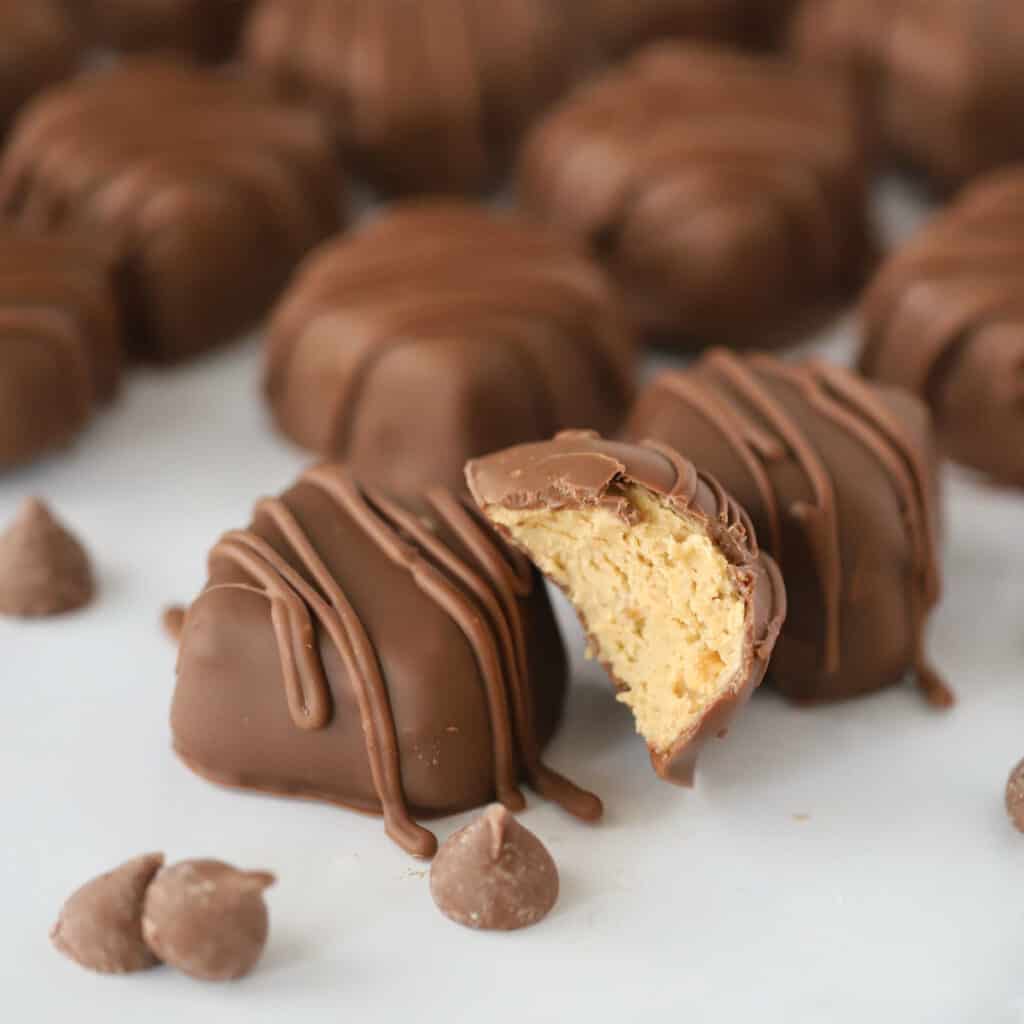 Homemade peanut butter cups for halloween