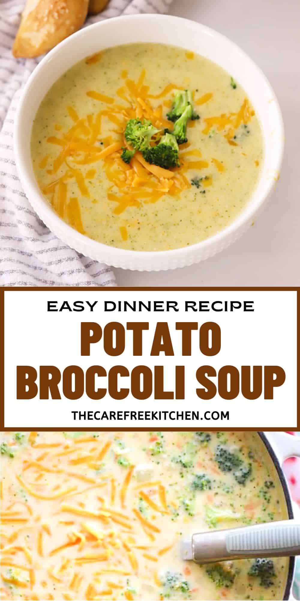 Potato Broccoli Cheese Soup - The Carefree Kitchen