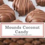 how to make mounds coconut chocolate covered candy recipe.