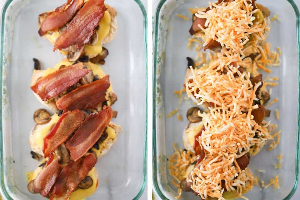 How to make alice springs chicken outback steakhouse.  Chicken with honey mustard, bacon and cheese. 
