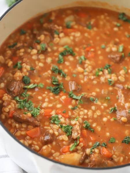 How to make beef and barley soup recipe