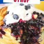recipe for blueberry syrup, breakfast syrup